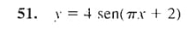 y=4sen (π x+2)