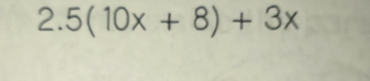 5(10x+8)+3x