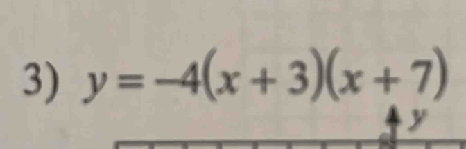 y=-4(x+3)(x+7)
y