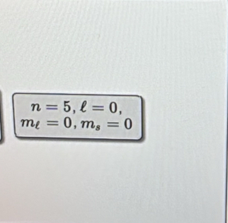 n=5, ell =0,
m_ell =0, m_s=0