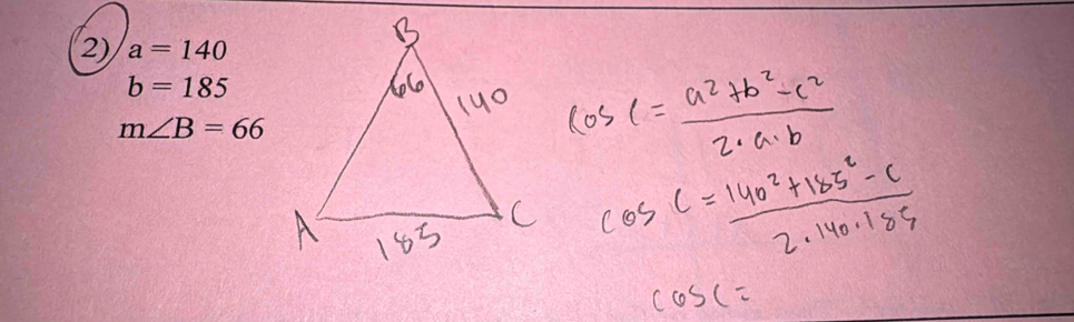 a=140
b=185
m∠ B=66