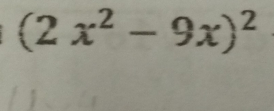 (2x^2-9x)^2