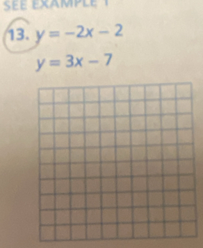 y=-2x-2
y=3x-7