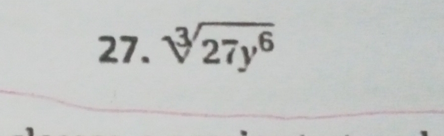 sqrt[3](27y^6)