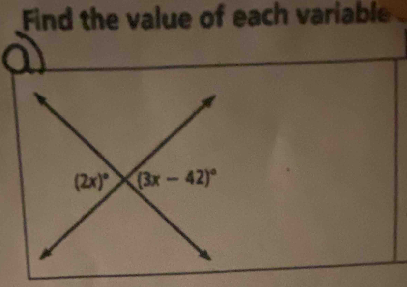 Find the value of each variable