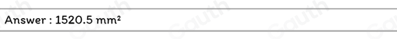 Answer : 1520.5mm^2