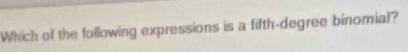 Which of the following expressions is a fifth-degree binomial?