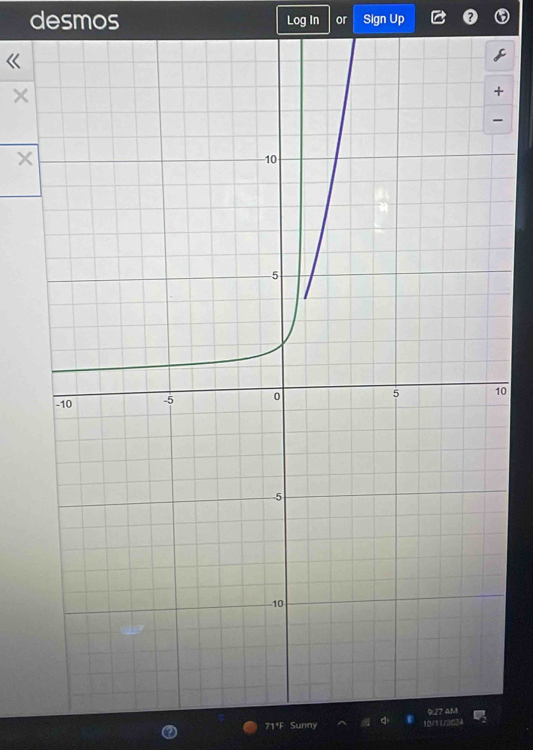 desmos Log In or Sign Up 
+

10
71ªF Sunny