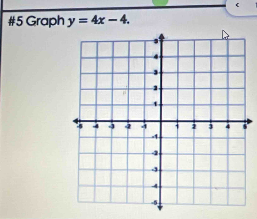 < 
#5 Graph  y=4x-4.