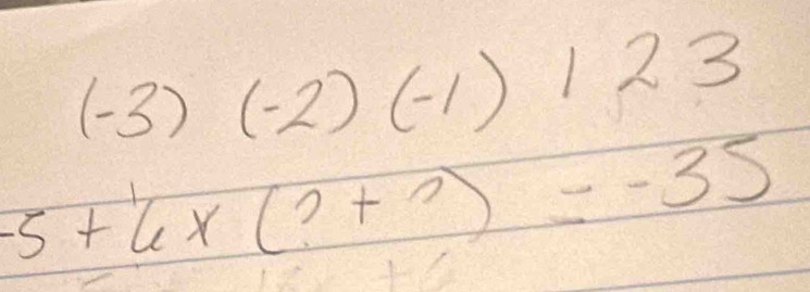 (-3)(-2)(-1)123
-5+6* (?+?)=-35