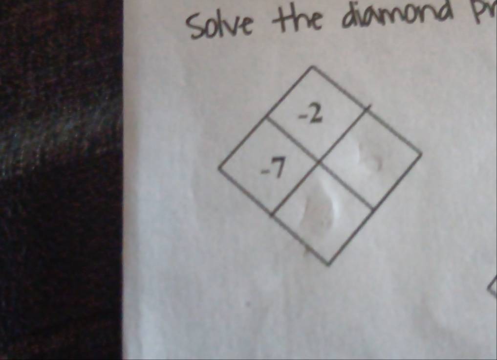 Solve the diamond