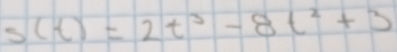 s(t)=2t^3-8t^2+3