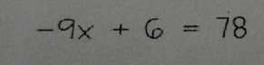 -9x + G = 78