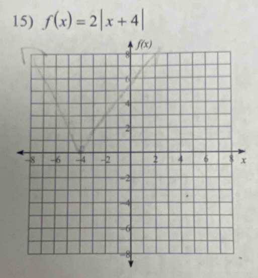 f(x)=2|x+4|