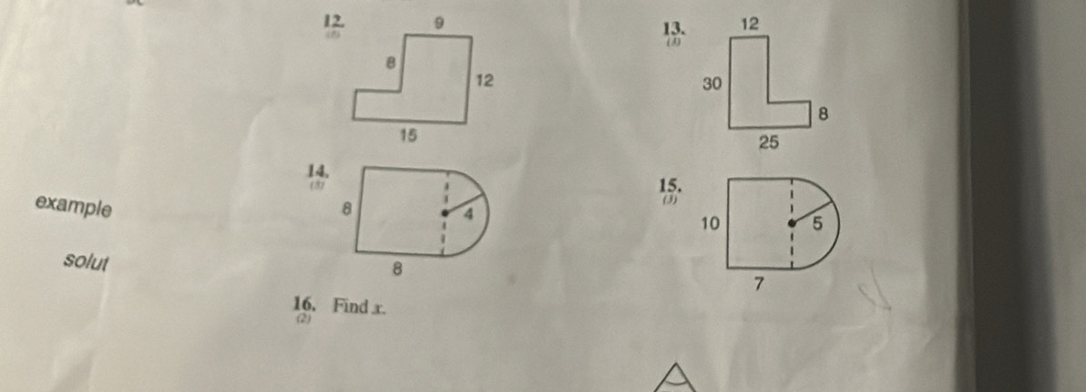 14 
(3) 
example 
solut 
16. Find x. (2)