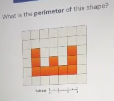 What is the perimeter of this shape? 
Scala ] cm [ > J )