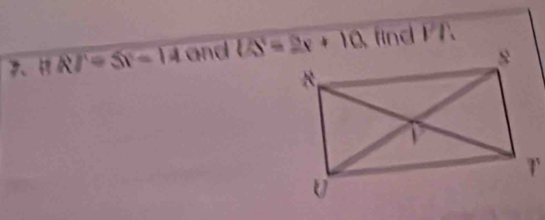 RU=5r-14 and  find A