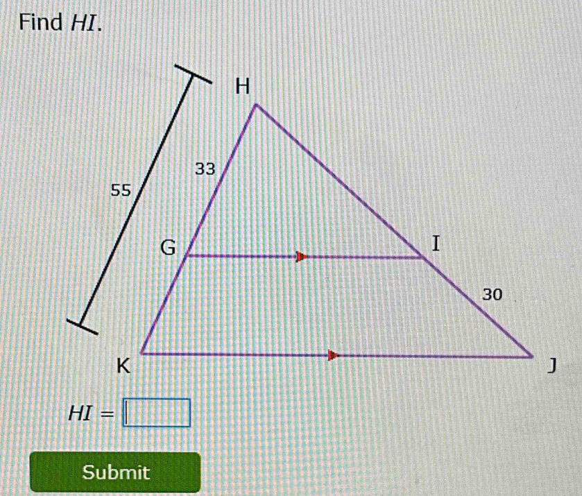 Find HI.
HI=□
Submit