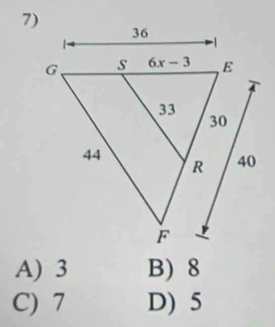 A) 3 B) 8
C) 7 D) 5