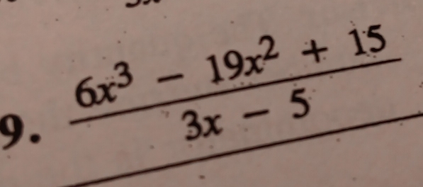  (6x^3-19x^2+15)/3x-5 