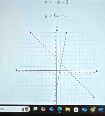 y>-x+3
y>6x-5
rch