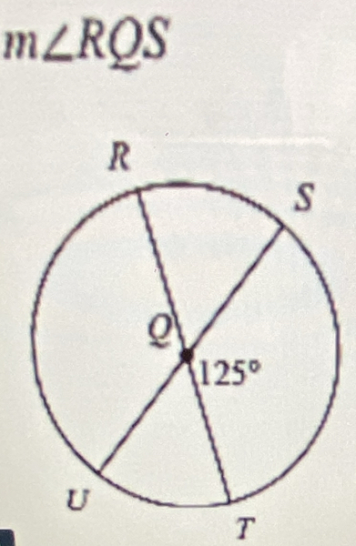 m∠ RQS
T