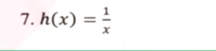 h(x)= 1/x 