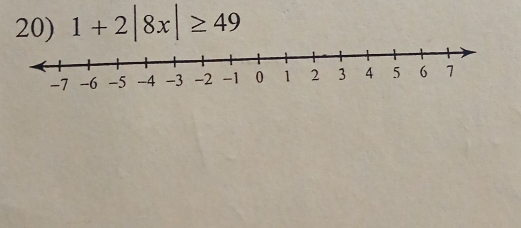 1+2|8x|≥ 49