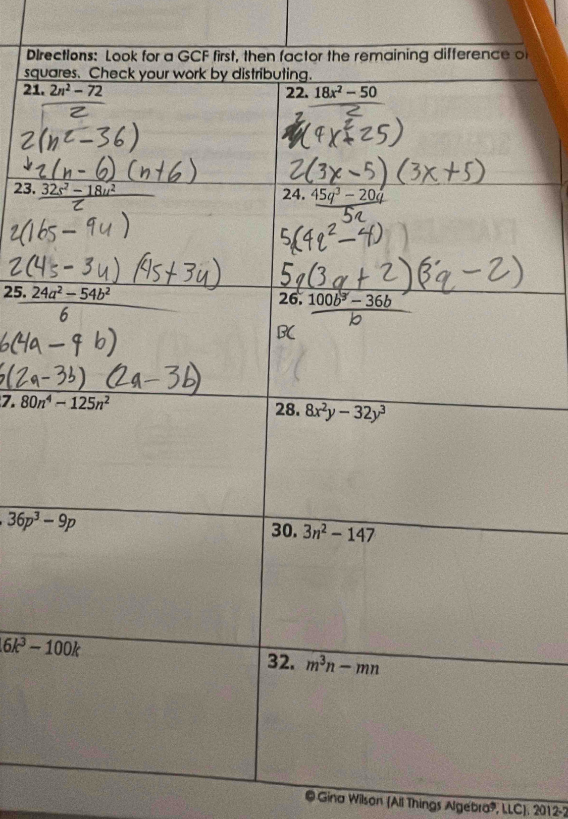 Di
sq
21
23.
36p^3-9p
@ Gina Wilson (All Things Algebra, LLC). 2012-7