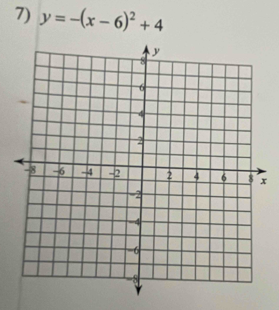 y=-(x-6)^2+4