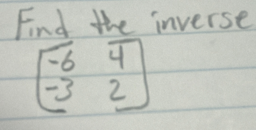 Find the inverse