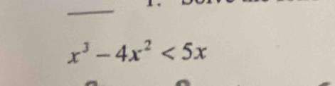 x^3-4x^2<5x</tex>