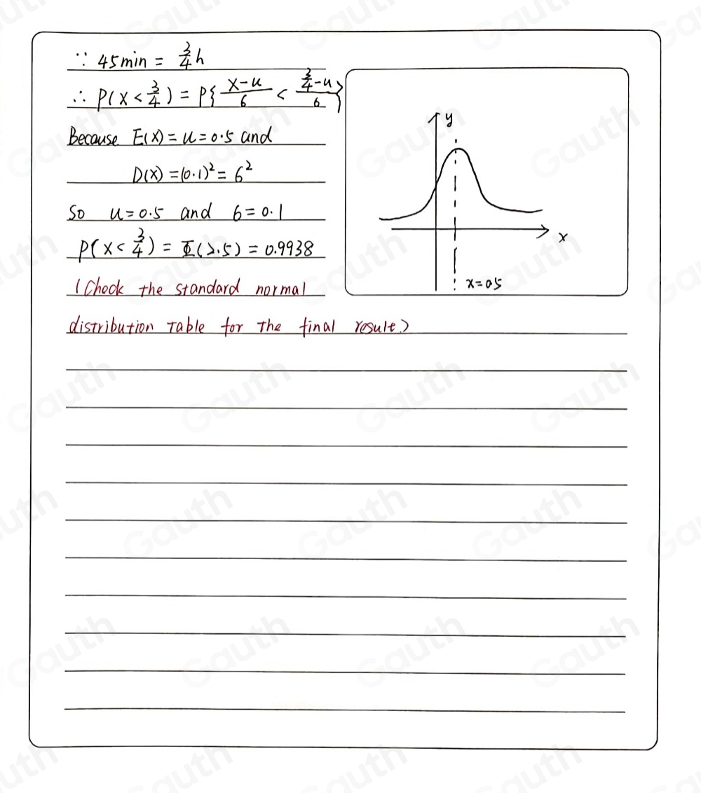 Solved: Suppose the length of time X (in hours) it takes for pizza to ...