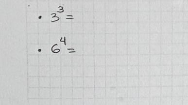 3^3=
a 6^4=