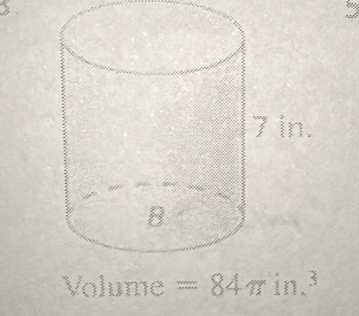 3 .
Volu 33 6^3 =84π . (□ )°C)