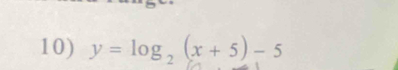 y=log _2(x+5)-5