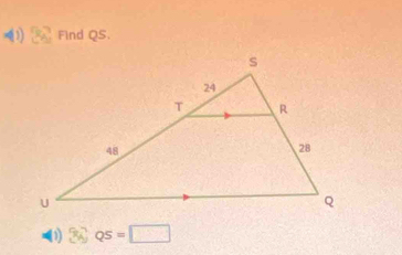 41 x_A Find QS. 
=(1) 3y-QS=□