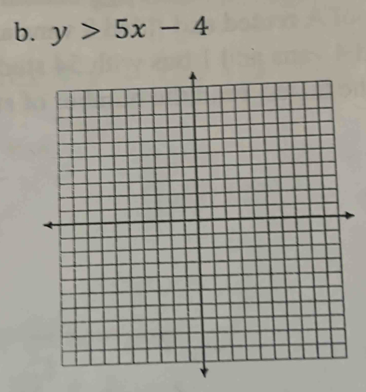 y>5x-4