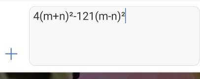 4(m+n)^2-121(m-n)^2|
+