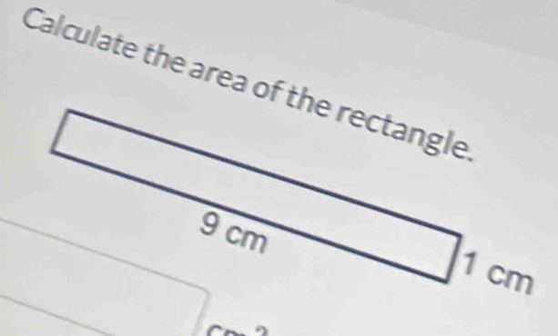 Calculate the area of the rectangle