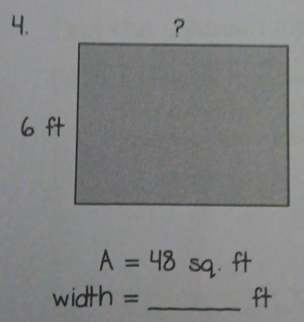 A=48 sq. ft
width = _