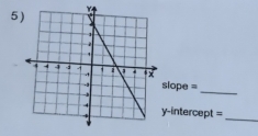 5
lope =
_ 
-intercept = 
_