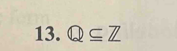 Q⊂eq Z