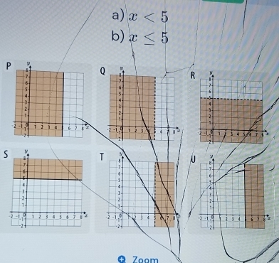 x<5</tex> 
b) x≤ 5

S 
Q Zoom