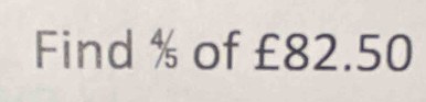 Find % of £82.50