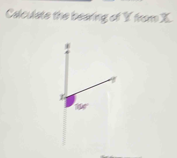 Calculate the bearing of I from X