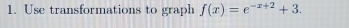 Use transformations to graph f(x)=e^(-x+2)+3.