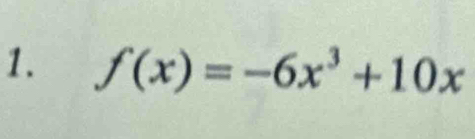 f(x)=-6x^3+10x