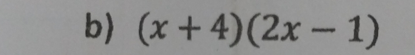 (x+4)(2x-1)