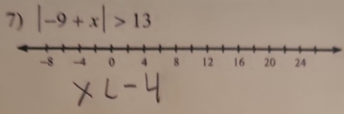 |-9+x|>13